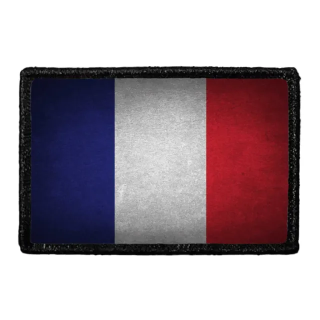 Pull Patch France Flag patch med velcro farvet 1 stk
