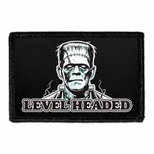 Pull Patch Level Headed Frankenstein patch halloween