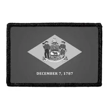 Pull Patch Delaware State Flag patch sort hvid velcro
