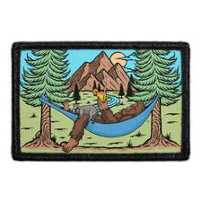 Pull Patch BigFoot Racoon Cuddling patch 76x51 mm velcro