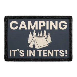 Pull Patch Camping It's In Tents patch mørkeblå velcro