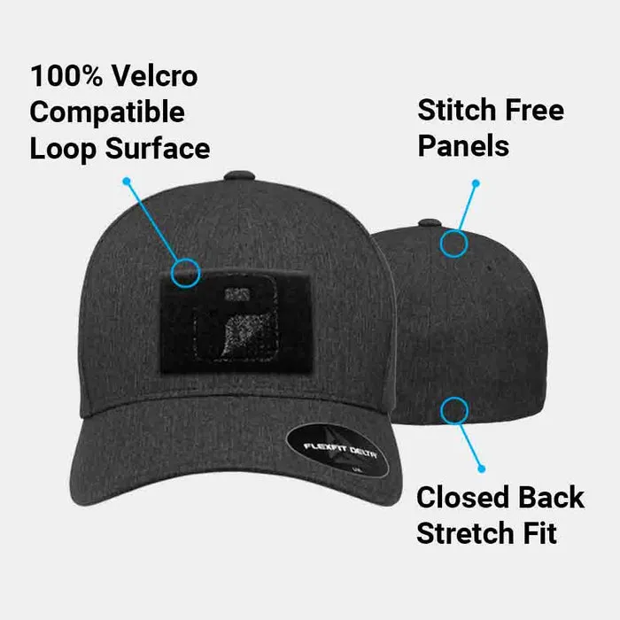 Pull Patch Delta Flexfit kasket melange charcoal