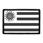 Pull Patch Uruguay Flag patch sort-hvid velcro