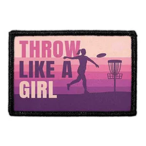 Pull Patch Throw Like a Girl patch med velcro 1 stk
