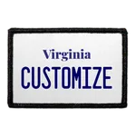 Pull Patch Virginia License Plate patch med egen tekst