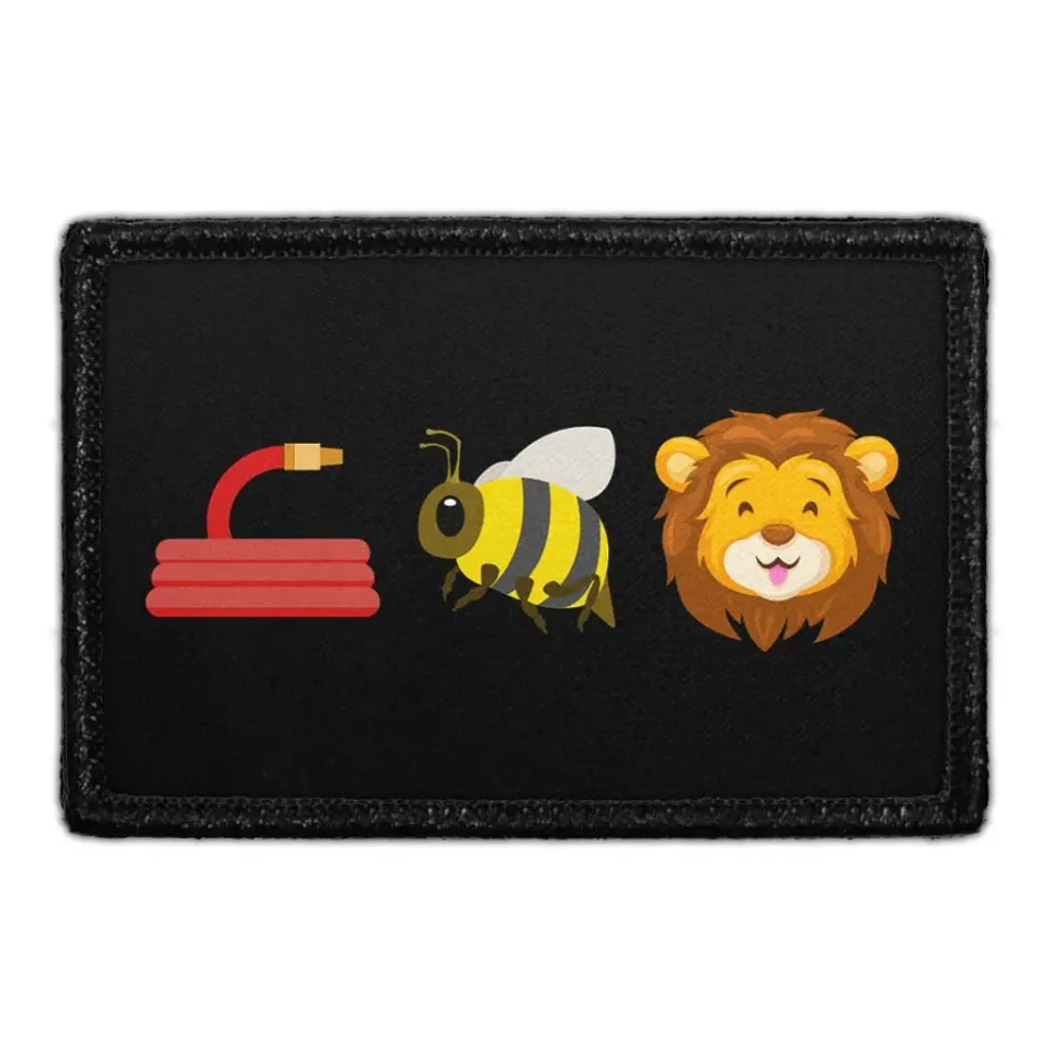 Pull Patch Hoe's Bee Lion patch med velcro ordspil