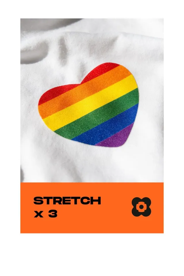 FabPatch STRETCH Pride lapper 3 stk hjerter