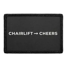 Pull Patch Chairlift to Cheers patch med velcro ski