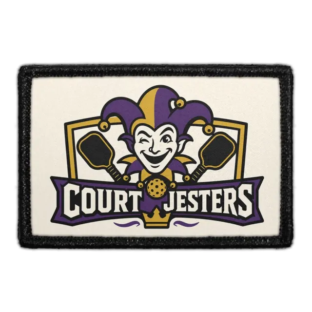 Pull Patch Court Jesters patch pickleball humor