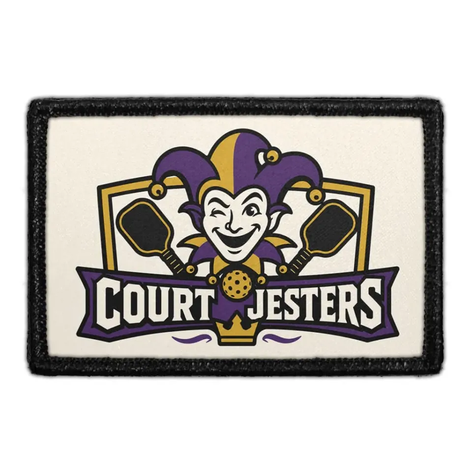Pull Patch Court Jesters patch pickleball humor