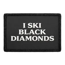 Pull Patch I Ski Black Diamonds patch velcro ski