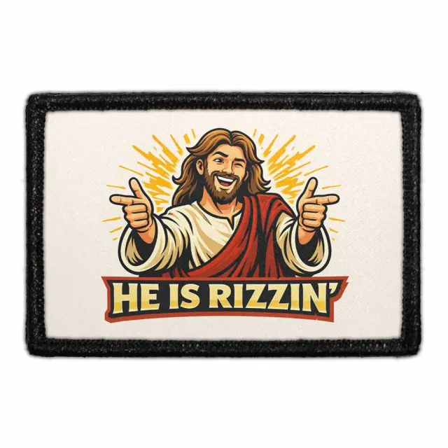 Pull Patch He Is Rizzin patch 3x2 sjov