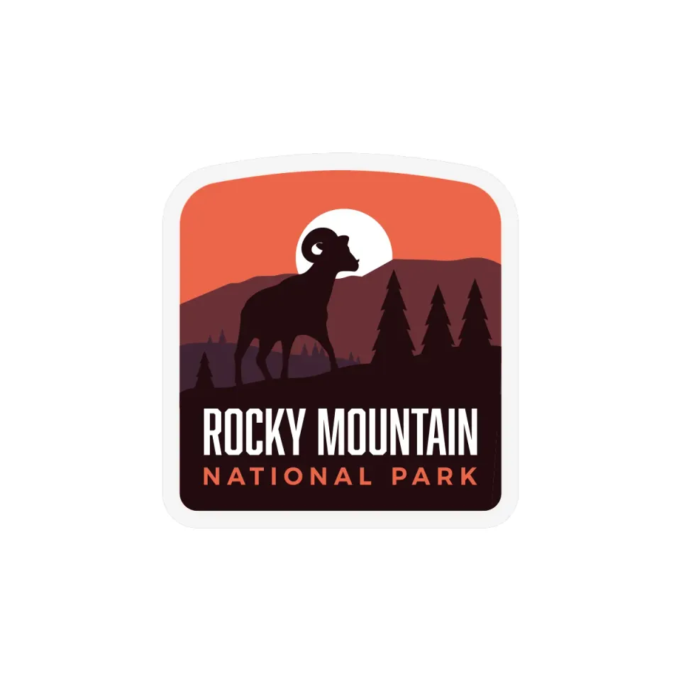Vagabond Heart Rocky Mountain klistermærke 1 stk mat