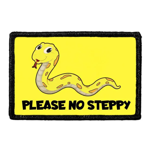 Pull Patch Please No Steppy patch 3x2 velcro humor