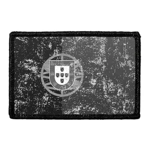 Pull Patch Portugal Flag patch sort hvid distressed
