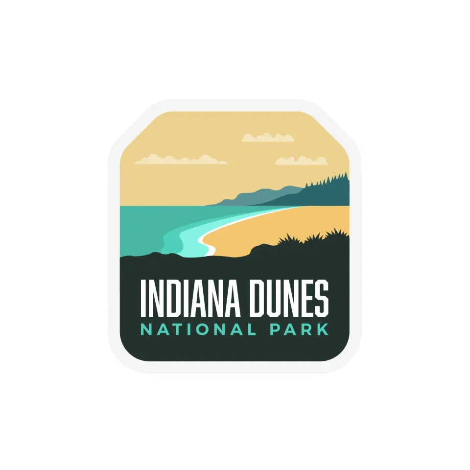 Vagabond Heart Indiana Dunes klistermærke 7 cm vinyl