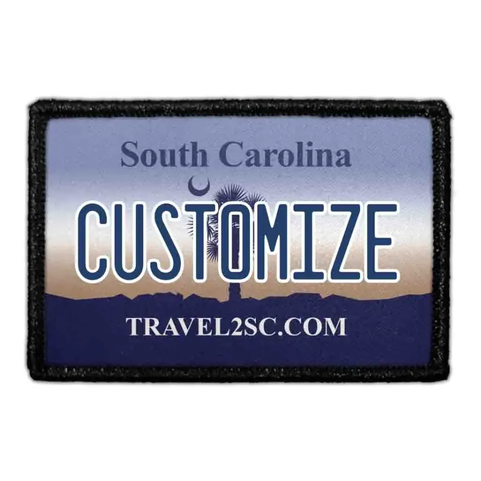 Pull Patch South Carolina License Plate patch egen tekst