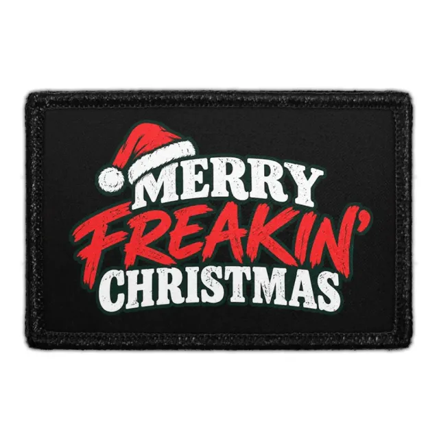 Pull Patch Merry Freakin Christmas patch velcro