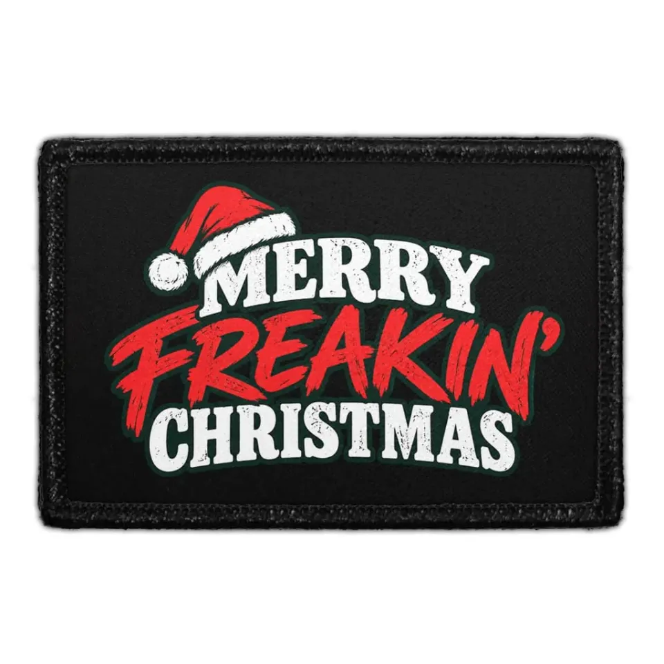 Pull Patch Merry Freakin Christmas patch velcro