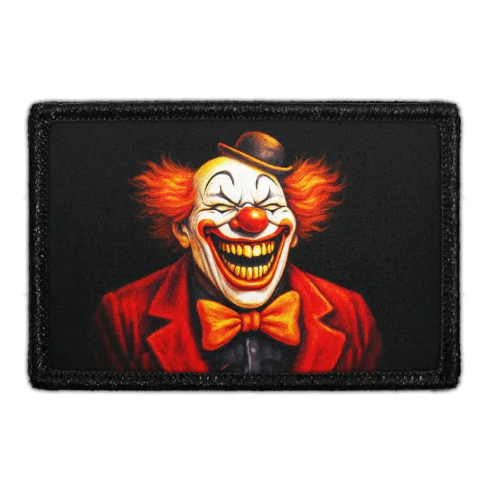 Pull Patch The Velvet Laugh Scary Clown patch 3x2 velcro