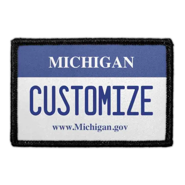 Pull Patch Customizable Michigan License Plate mærke velcro