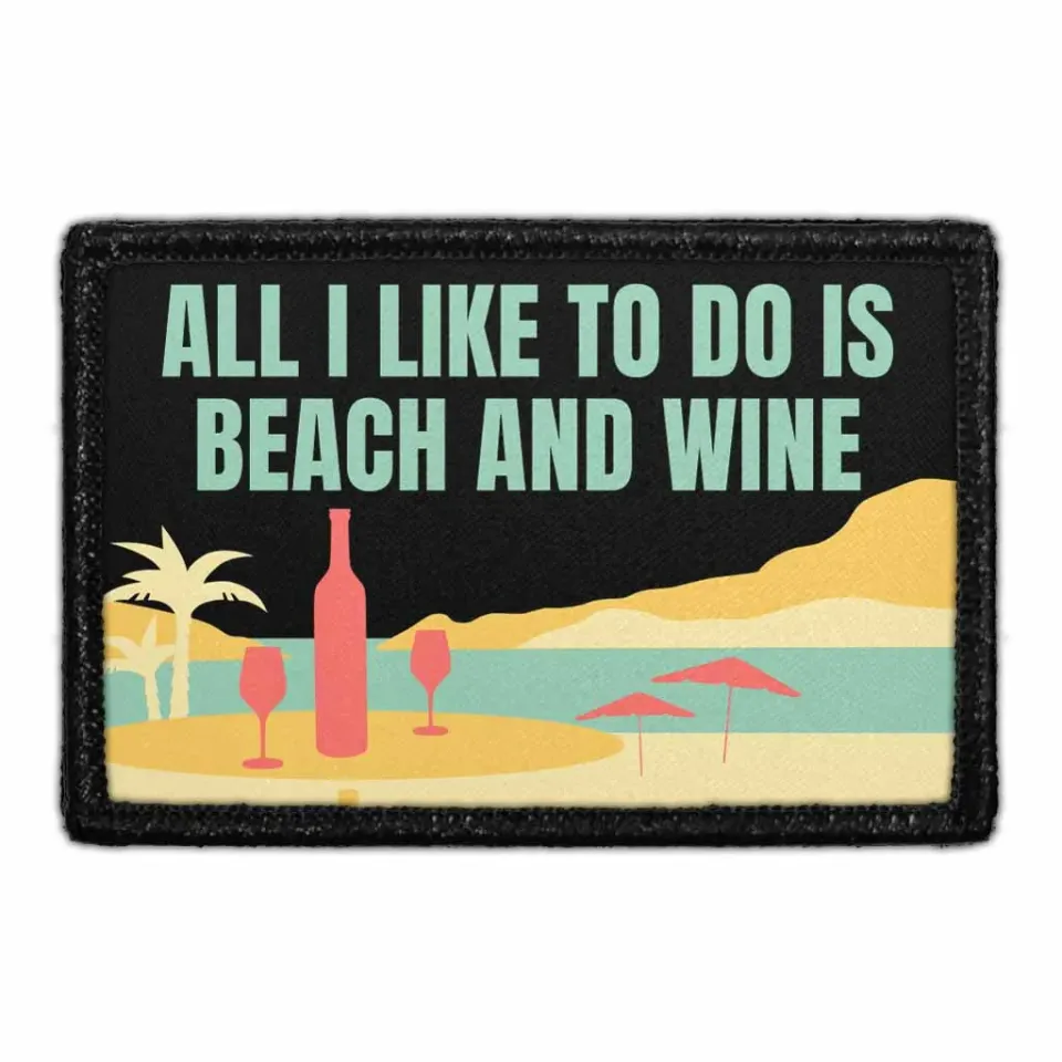 Pull Patch Beach And Wine patch 76x51 mm velcro