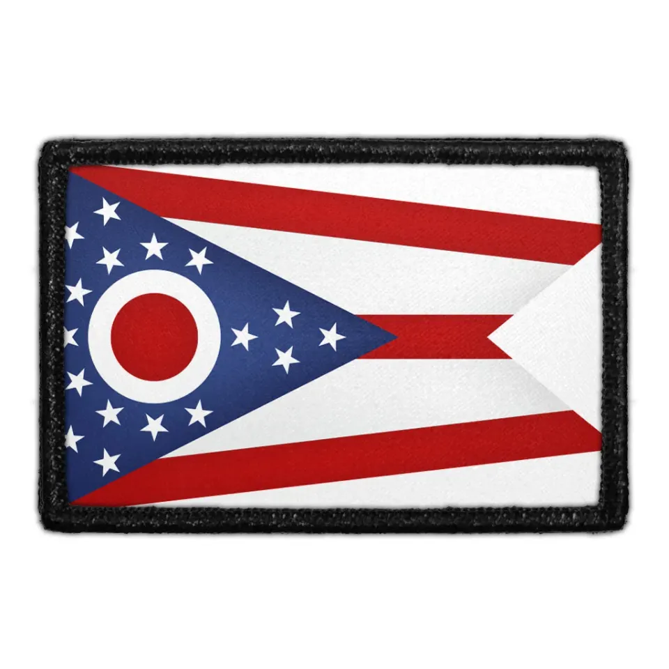 Pull Patch Ohio State Flag patch farvet velcro