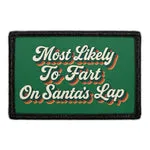 Pull Patch Most Likely To Fart On Santa's Lap patch sjov