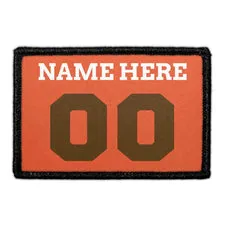Pull Patch Customizable Jersey patch brun orange hvid 76mm
