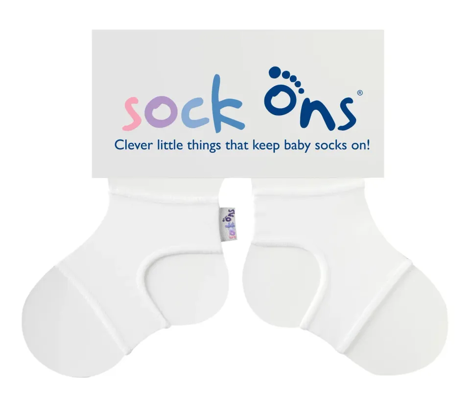 Sock Ons Classic strømpeholder hvid 0-6 mdr