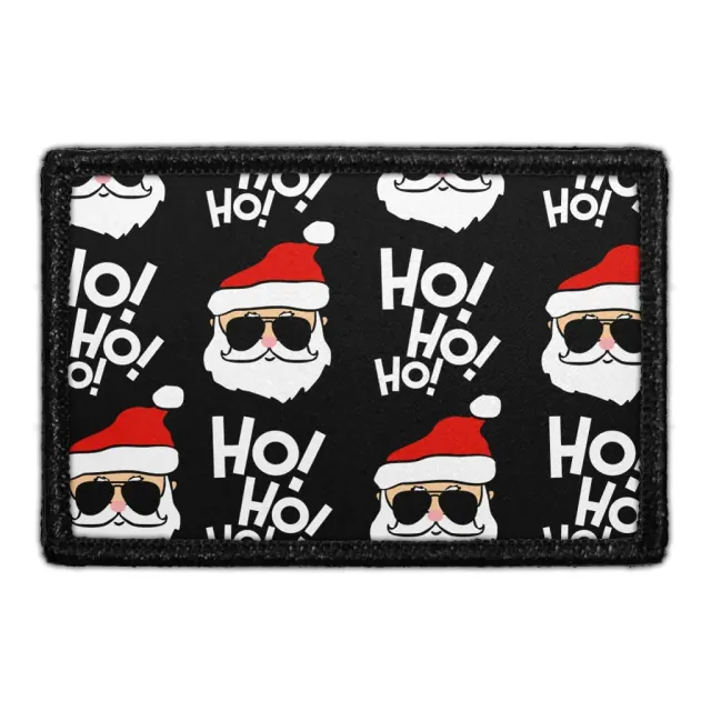 Pull Patch Ho Ho Ho with Santa patch 76x51 mm jule