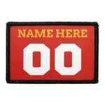 Pull Patch Customizable Jersey Red Gold White patch 76mm
