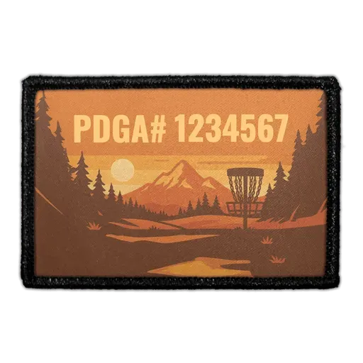 Pull Patch PDGA Mountain custom patch med velcro