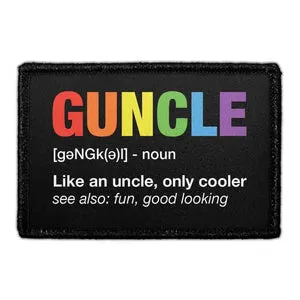 Pull Patch Guncle velcropatch 76x51 mm sort kant