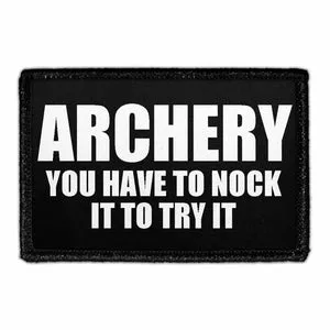 Pull Patch Nock It To Try It patch med velcro – sjov