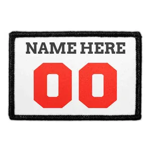 Pull Patch Customizable Jersey patch rød hvid sort velcro