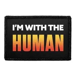 Pull Patch I’m With Human patch med velcro 7,6 cm