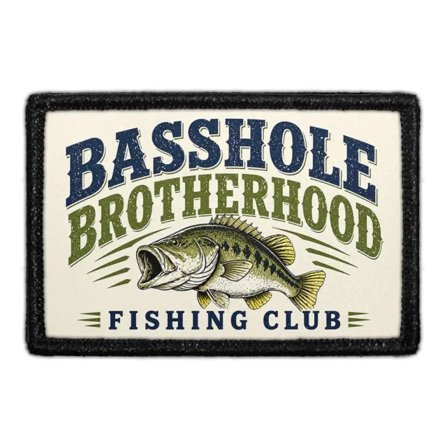 Pull Patch Basshole Brotherhood patch fiskeri velcro