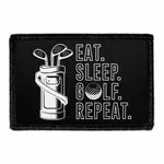 Pull Patch Eat Sleep Golf Repeat patch velcro