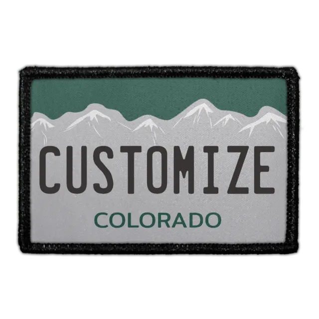 Pull Patch Colorado License Plate patch med egen tekst