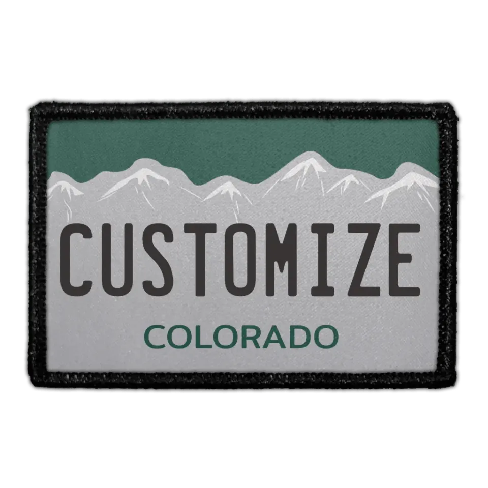 Pull Patch Colorado License Plate patch med egen tekst