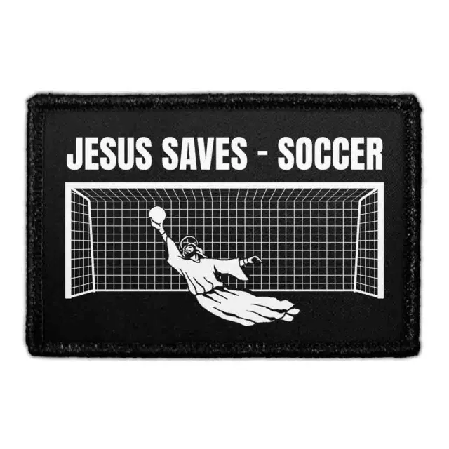 Pull Patch Jesus Saves Soccer patch 7,6x5 cm velcro