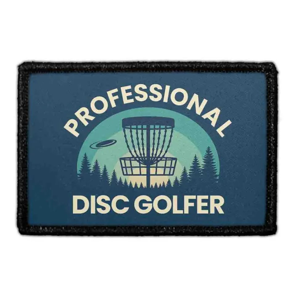 Pull Patch Professional Disc Golfer patch velcro sport