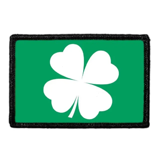 Pull Patch Four Leaf Clover patch hvid