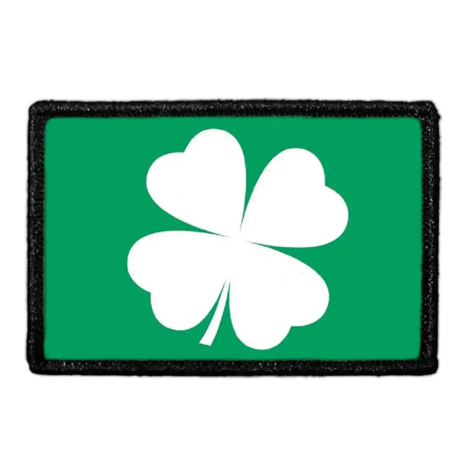 Pull Patch Four Leaf Clover patch hvid