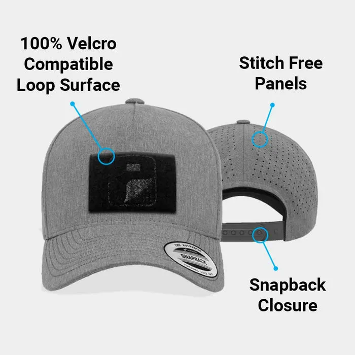 Pull Patch Premium Snapback kasket grå perforeret