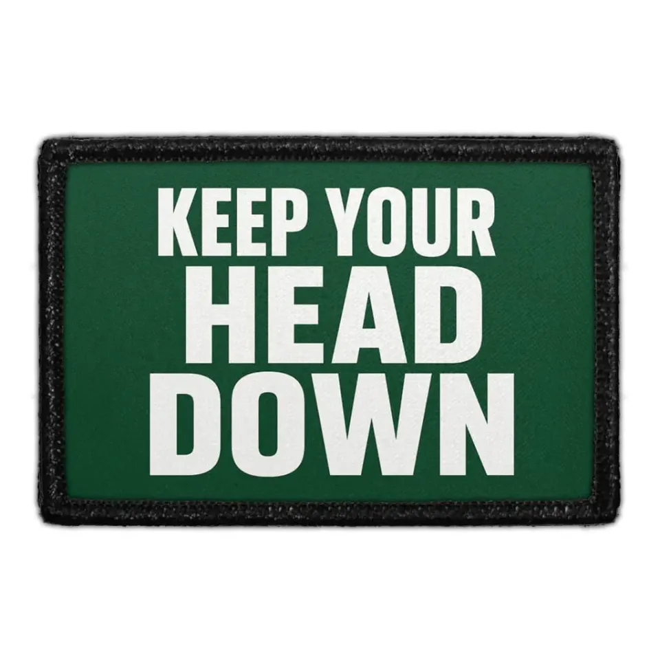 Pull Patch Keep Your Head Down patch golf humor
