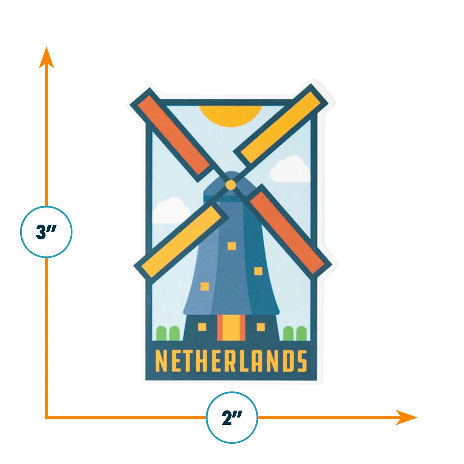 Vagabond Heart Netherlands klistermærke vindmølle