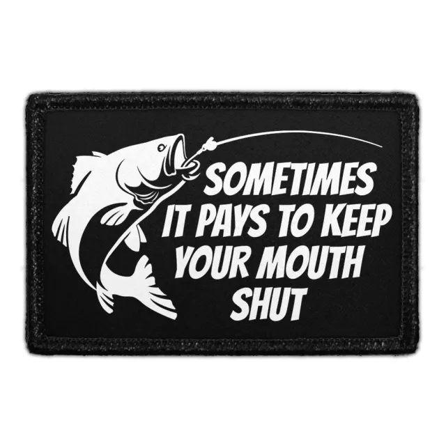Pull Patch Keep Your Mouth Shut patch velcro humor