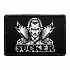 Pull Patch Sucker Dracula patch med velcro 76 mm vampyr